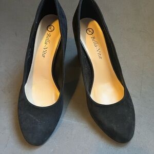 Bella Vita Black Suede Heels Classic Elegance
